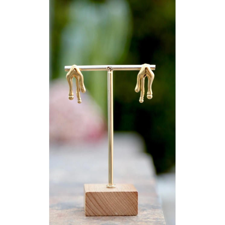 Pendiente Acero Gotas