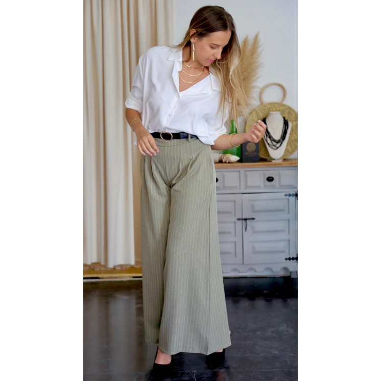 Pantalón Palazzo Verde Agua